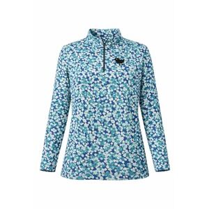 Bad Birdie Small Mens Golf Polo Shirt Long Sleeve Quarter Zip Abstract Print